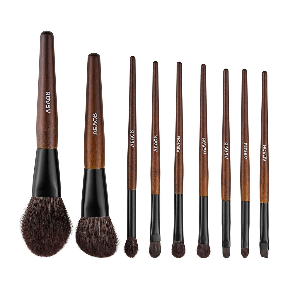 Makiažo šepetėlių rinkinys VEVOR SS-9 Wool Sets, 9 dalių