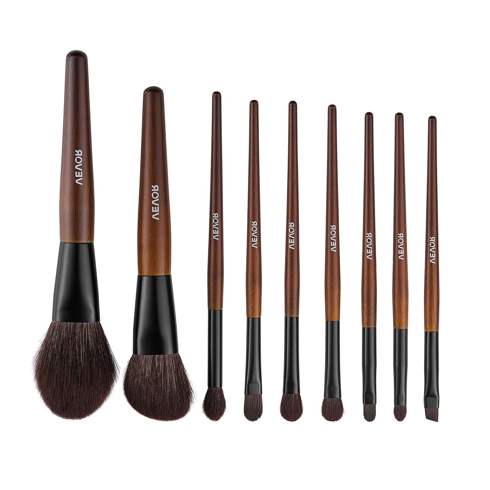 Makiažo šepetėlių rinkinys VEVOR SS-9 Wool Sets, 9 dalių
