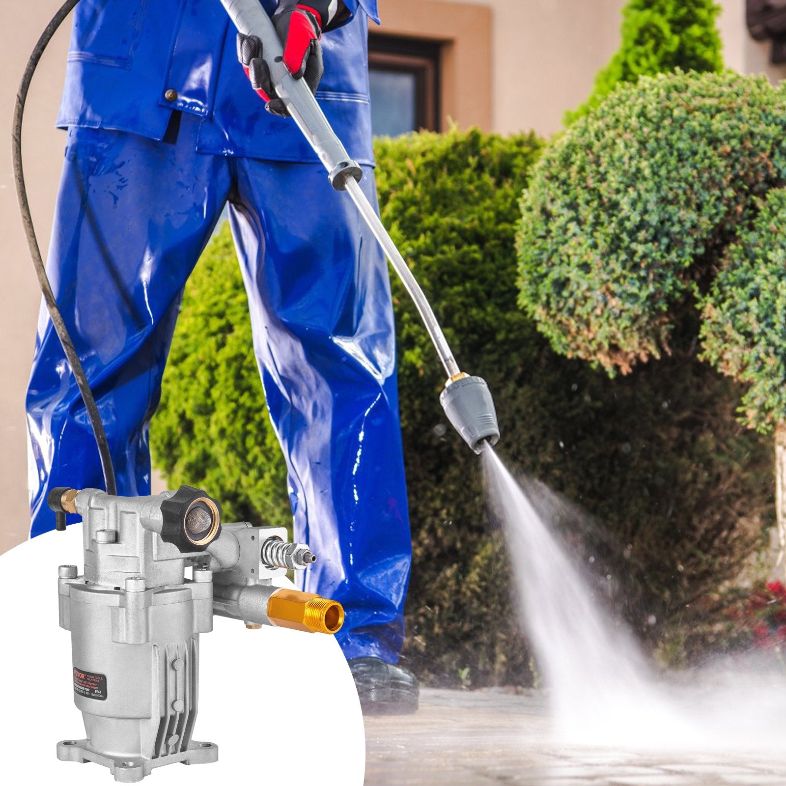 Aukšto slėgio plovimo įrenginio siurblys VEVOR KXA1810G, 3400 PSI
