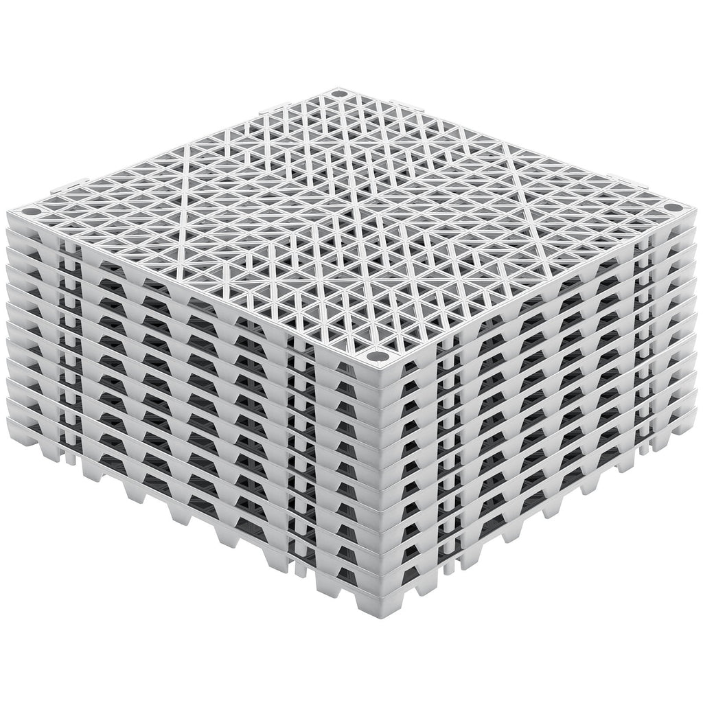 Sujungiami drenažiniai grindų kilimėliai VEVOR 30*30*1.5cm-G, 12 vnt.