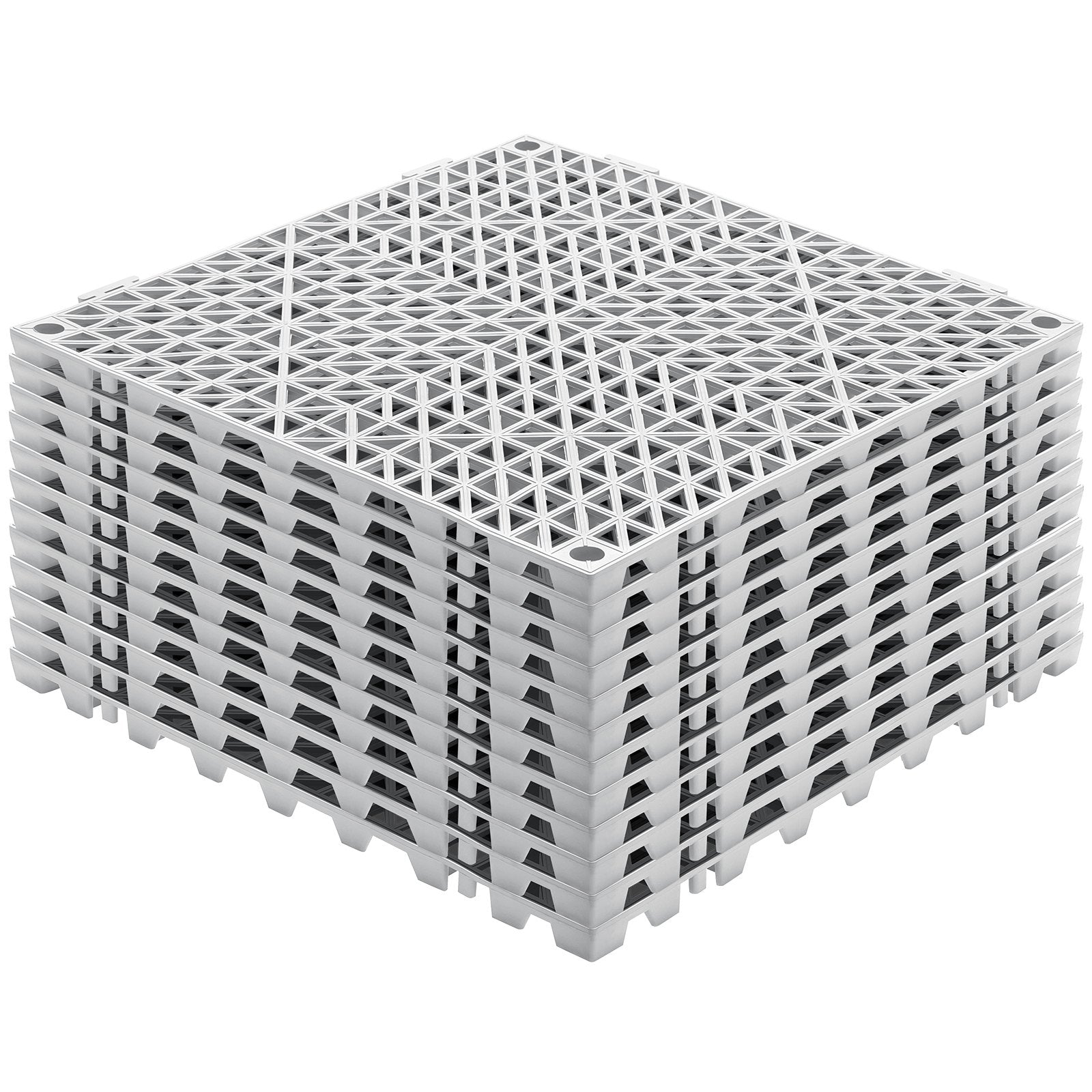 Sujungiami drenažiniai grindų kilimėliai VEVOR 30*30*1.5cm-G, 12 vnt.