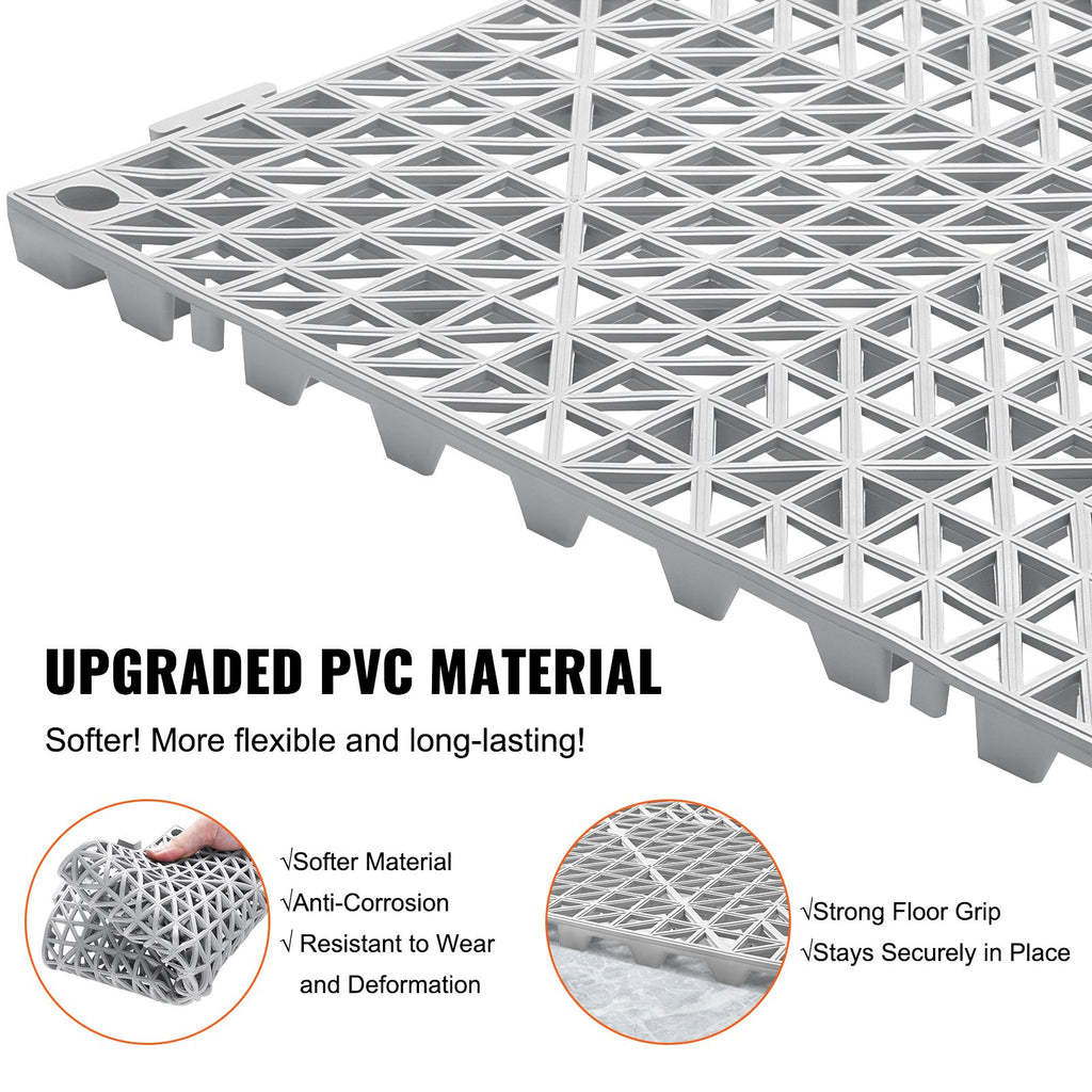 Modulinės drenažo plytelės VEVOR 30*30*1.5cm-G, 55 vnt. rinkinys