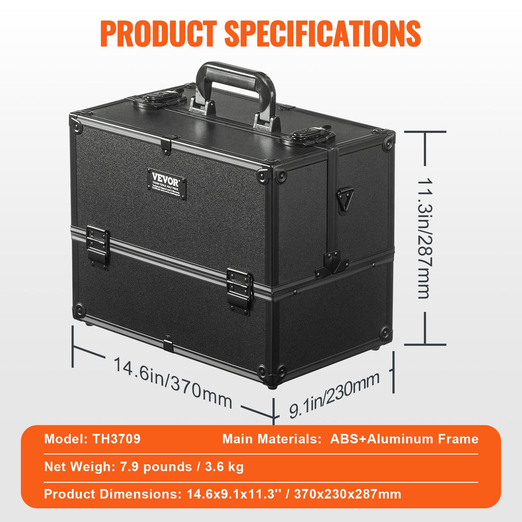 Kosmetikos lagaminas VEVOR TH3709, 370 mm