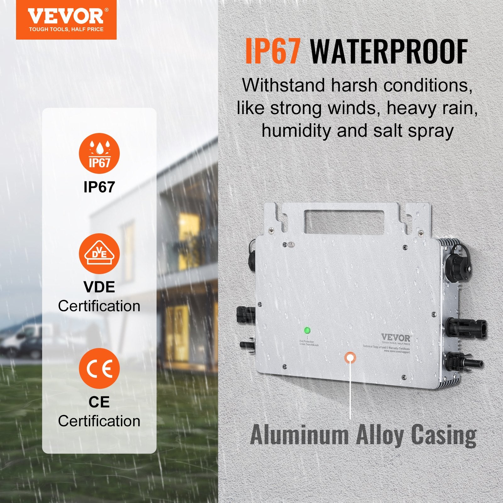 Saulės mikro inverteris VEVOR GT-600, 600W