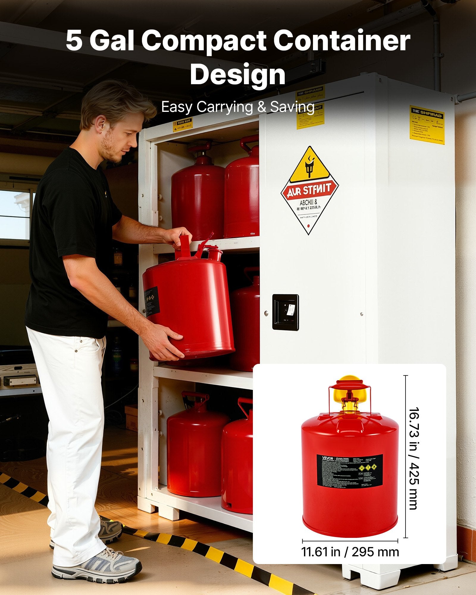 Saugus kanistras kurui VEVOR YYQG19I-01, 19 L