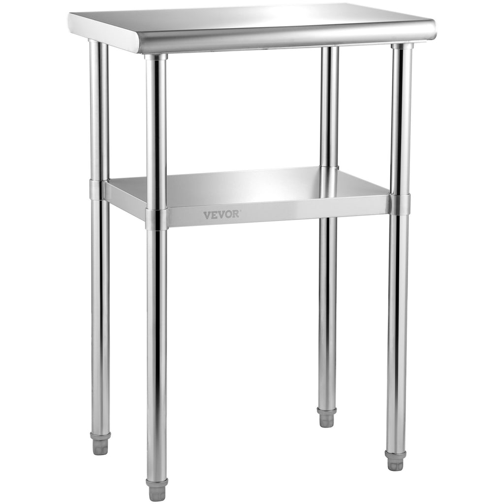 Nerūdijančio plieno paruošimo stalas VEVOR VV-SSWR-24*18, 272 kg apkrova