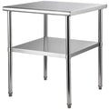 Nerūdijančio plieno paruošimo stalas VEVOR VV-SSWR-30*30, 76x76 cm