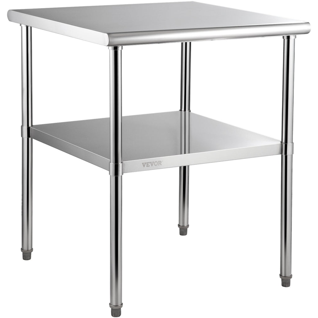 Nerūdijančio plieno paruošimo stalas VEVOR VV-SSWR-30*30, 76x76 cm