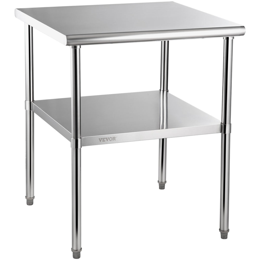 Nerūdijančio plieno paruošimo stalas VEVOR VV-SSWR-30*30, 76x76 cm