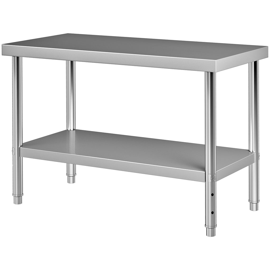 Nerūdijančio plieno paruošimo stalas VEVOR VV-SSWT-WJL-4824, 122 x 61 cm
