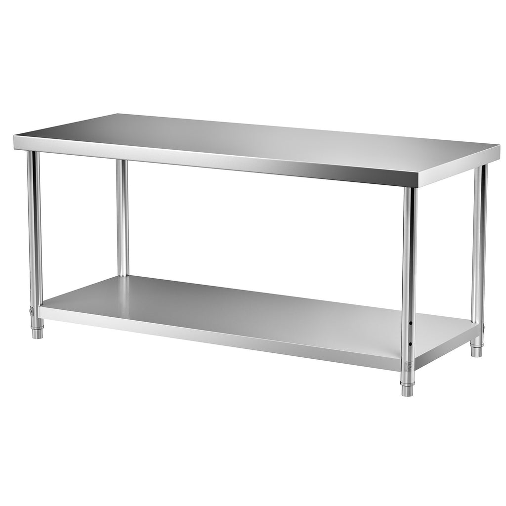 Nerūdijančio plieno paruošimo stalas VEVOR VV-SSWT-WJL-7230, 183 x 76 cm