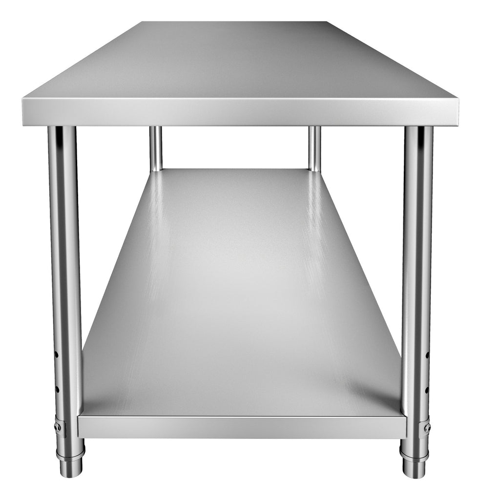 Nerūdijančio plieno paruošimo stalas VEVOR VV-SSWT-WJL-7230, 183 x 76 cm