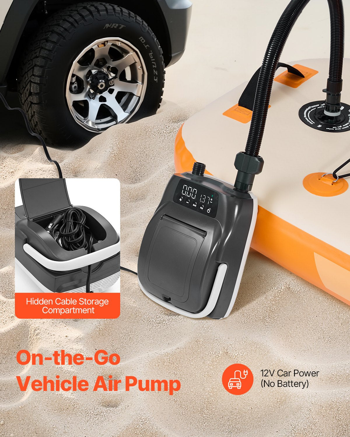 Elektrinė SUP lentos pompa VEVOR HT-735, 20 PSI