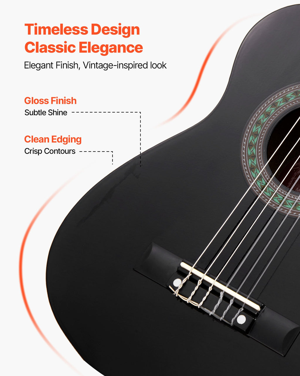 Klasikinė gitara VEVOR M5126, 780 mm