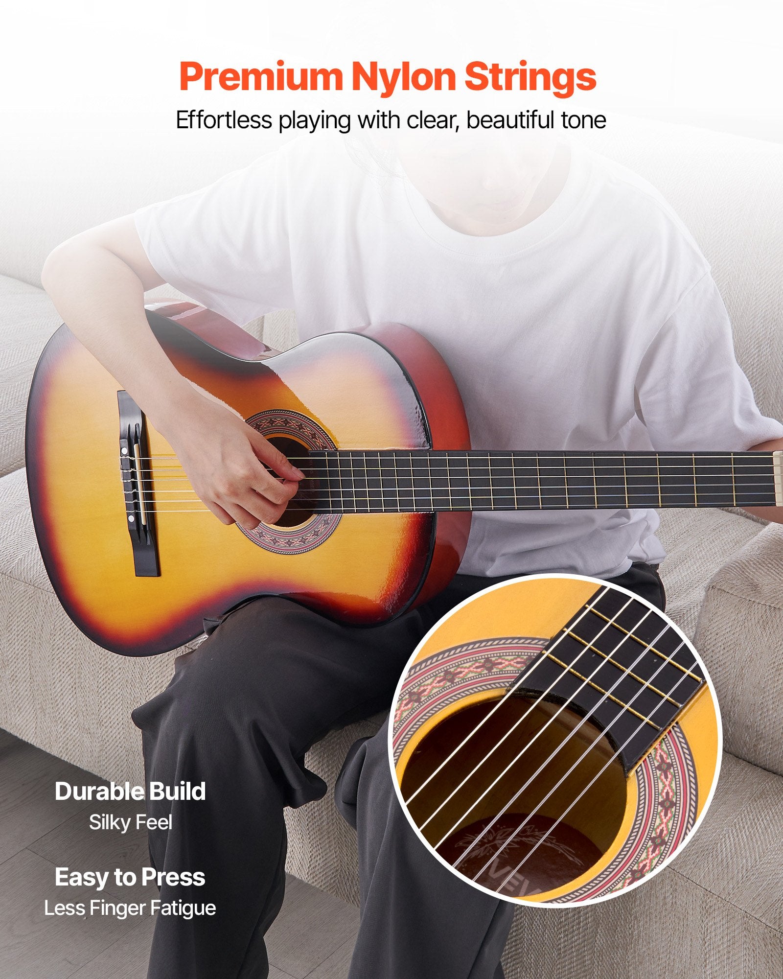 Klasikinė gitara VEVOR M5831, 960 mm