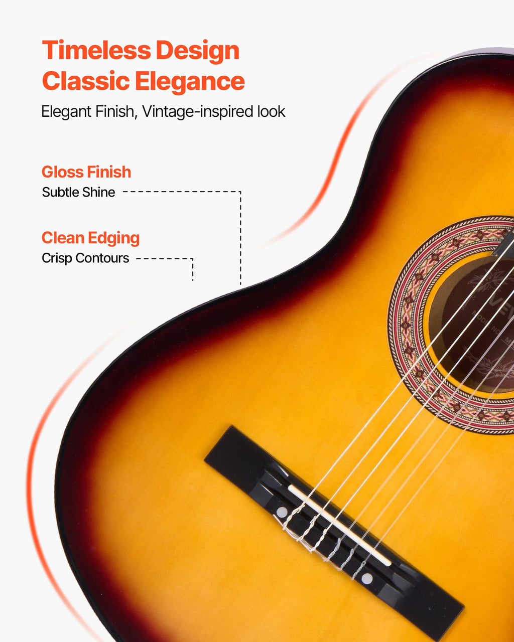 Klasikinė gitara VEVOR M5831, 960 mm