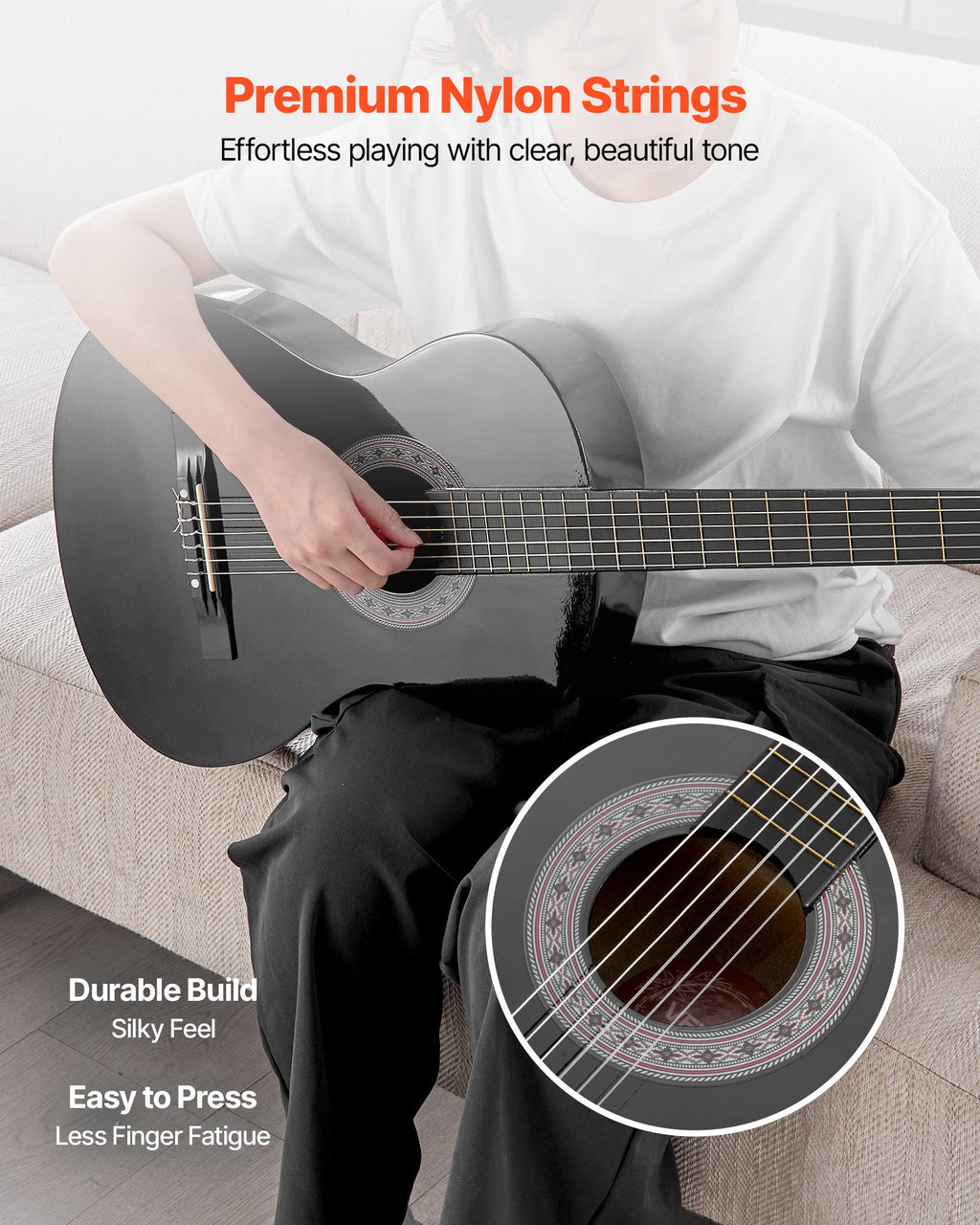Klasikinė gitara VEVOR M5831, 960 mm
