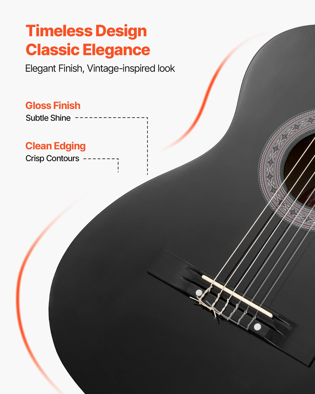 Klasikinė gitara VEVOR M5831, 960 mm