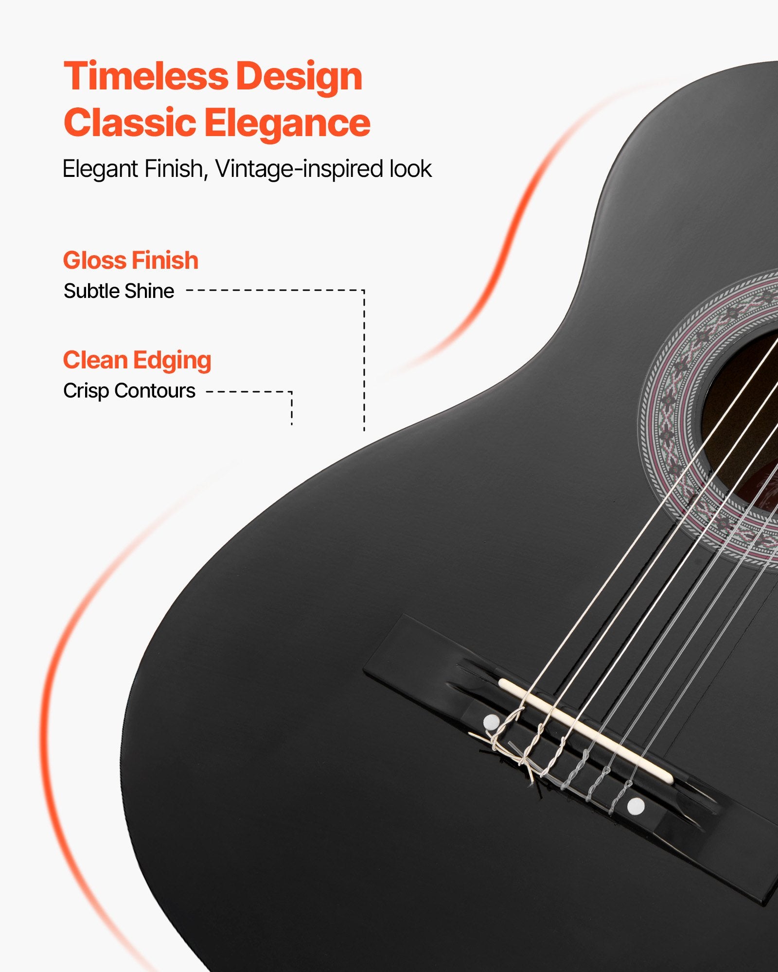 Klasikinė gitara VEVOR M5831, 960 mm