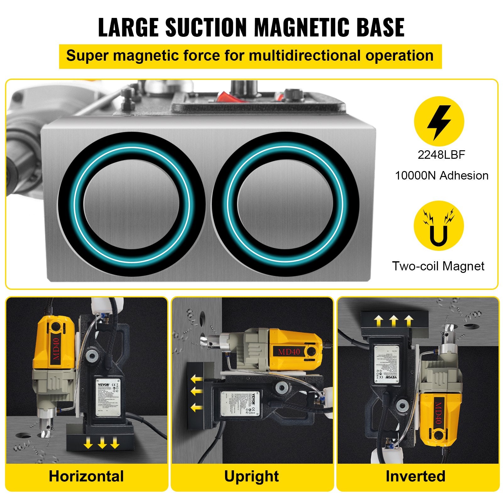 Magnetinės gręžimo staklės VEVOR VV-MD-UK7, 1100W