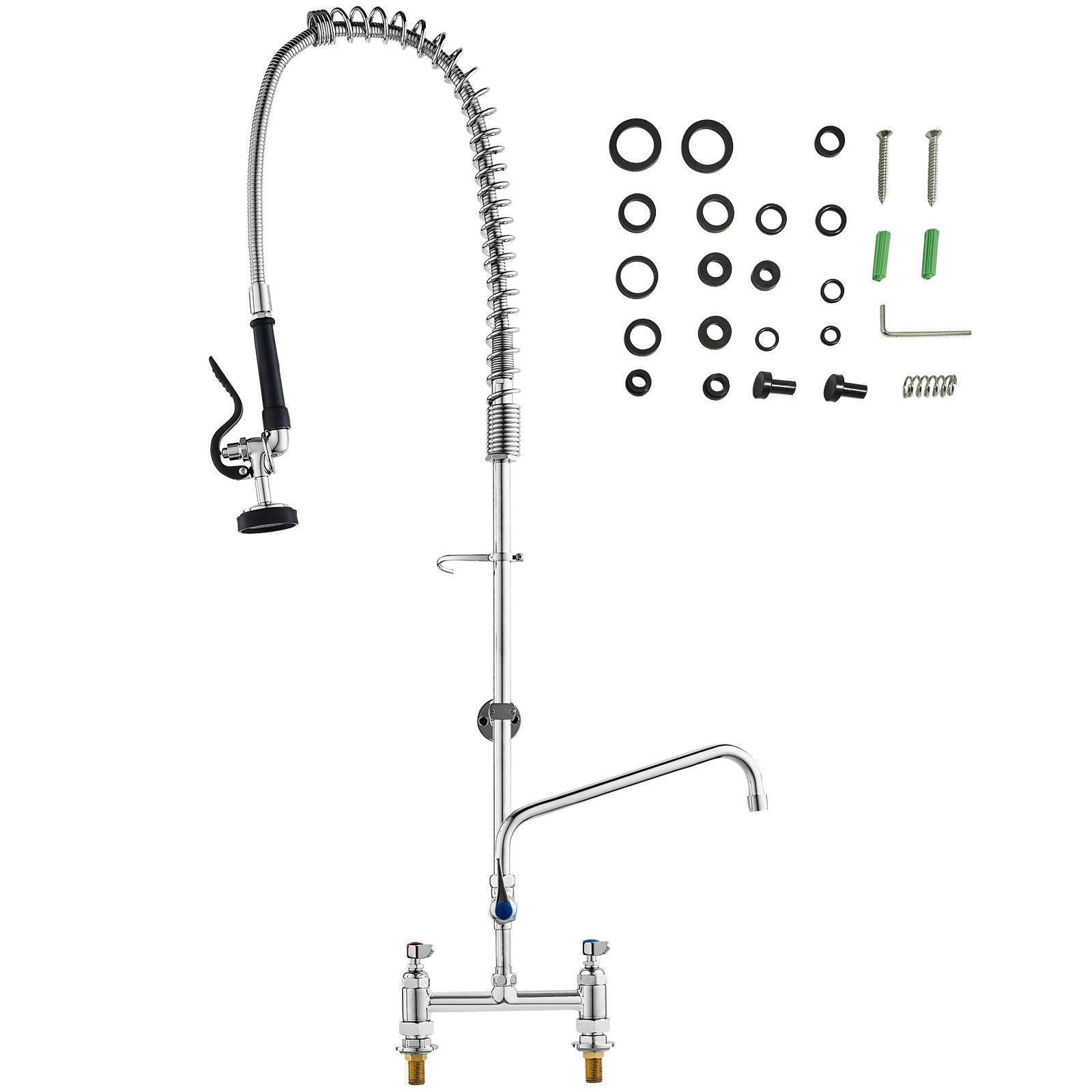 Komercinis virtuvės maišytuvas VEVOR 3804A-12-44, 112 cm aukščio