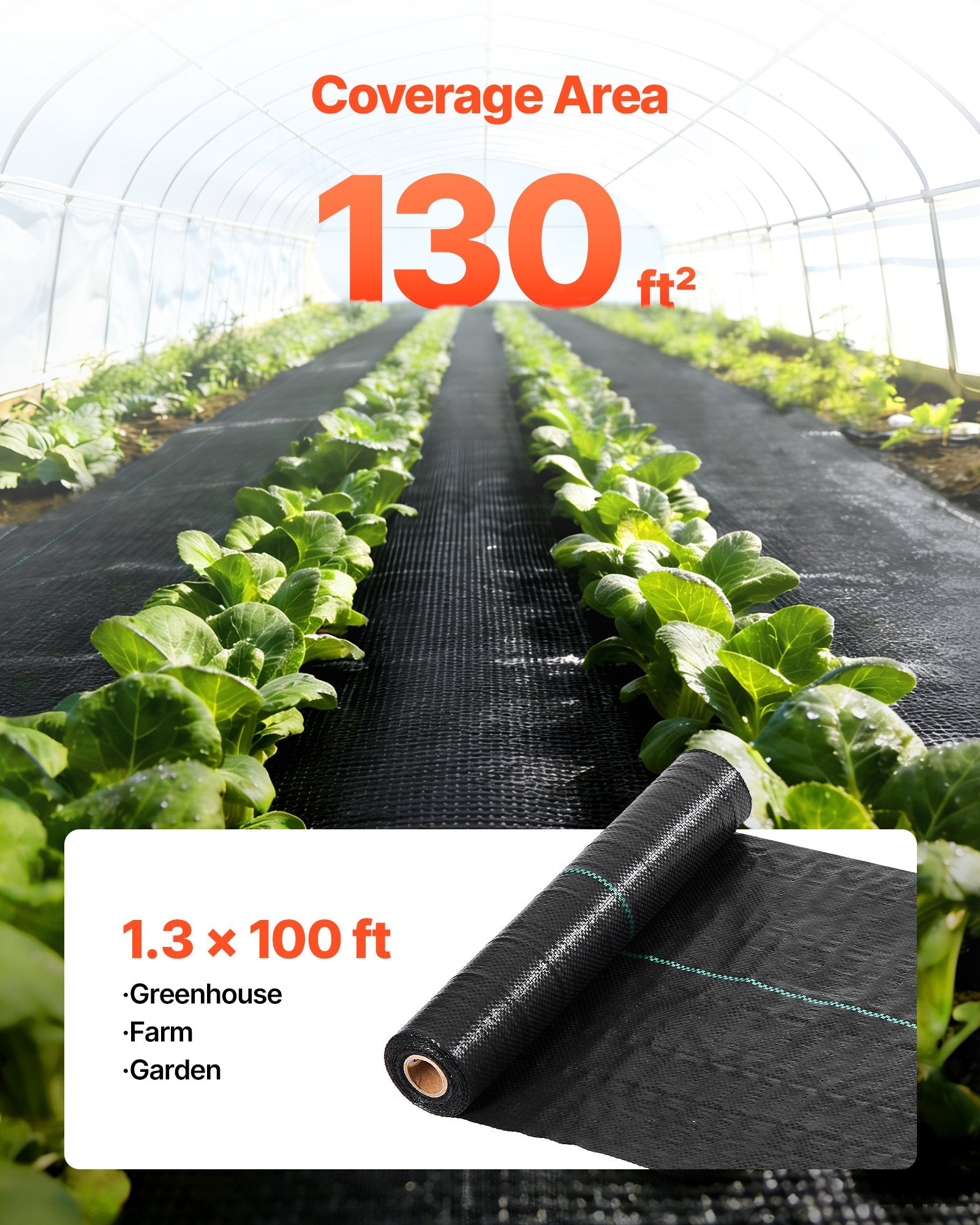 Geotekstilė piktžolėms VEVOR 1.3*100FT90, 0,4 x 30,5 m