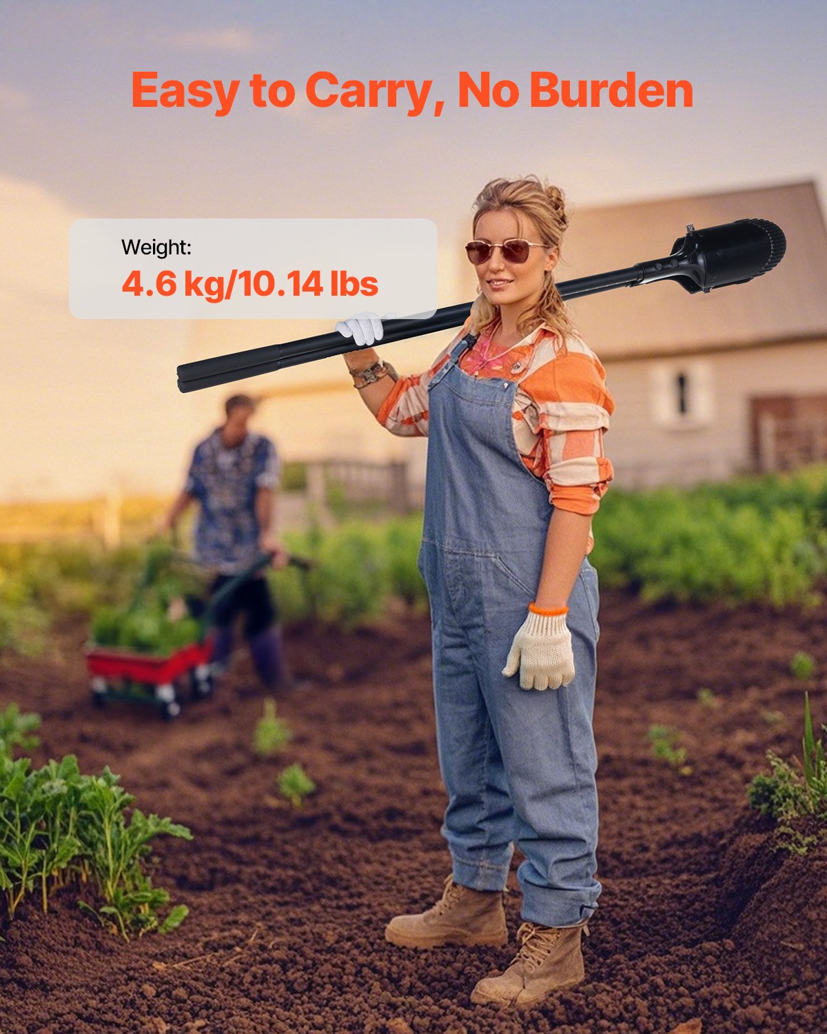 Rankinis polių duobių kasiklis VEVOR APH525X, 146 cm ilgio
