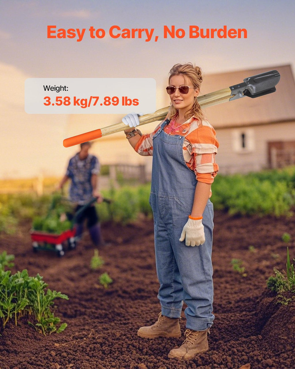 Rankinis polių duobių grąžtas VEVOR YM301, 1460 mm ilgis