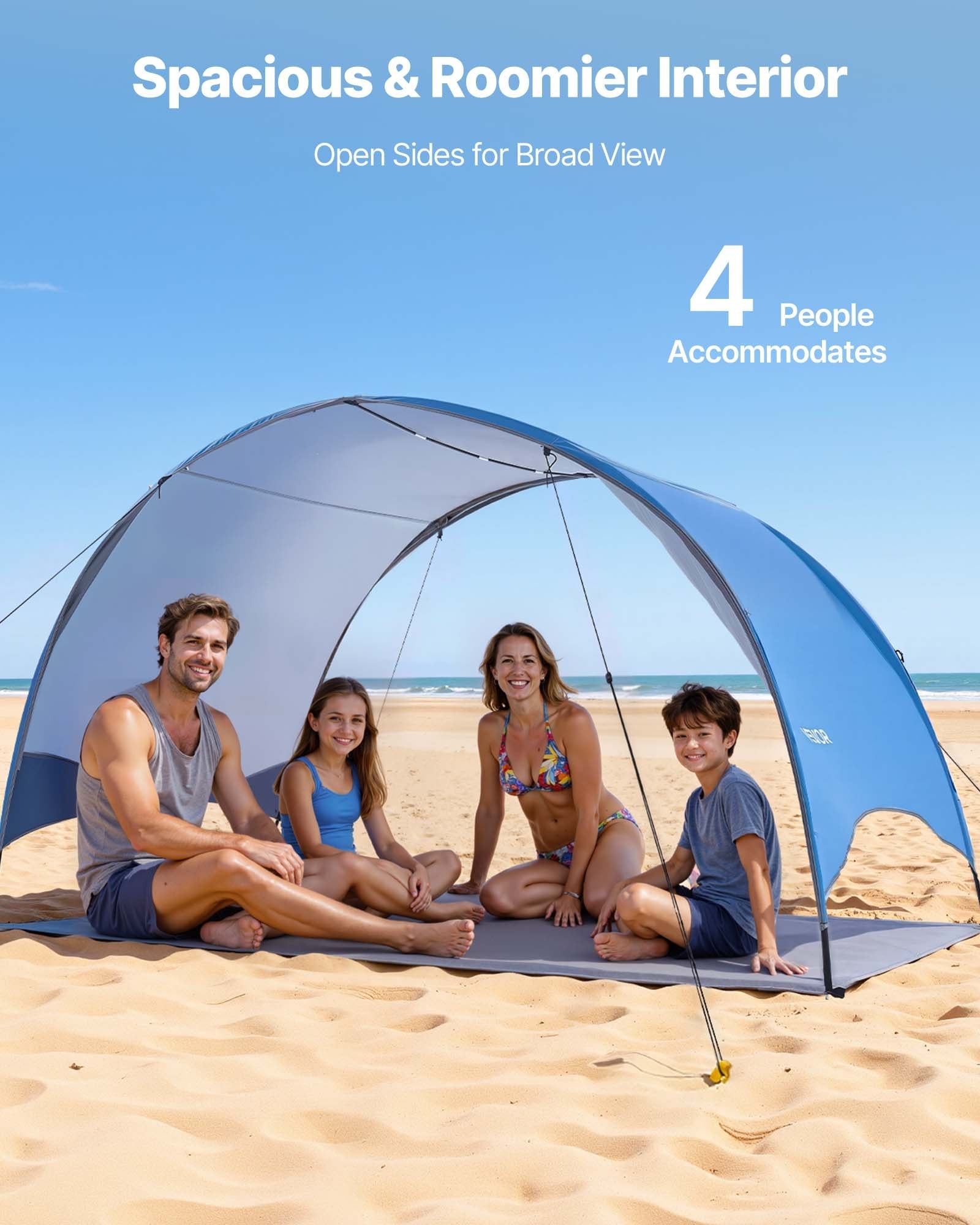 Paplūdimio palapinė VEVOR YL-beach12H, 4 asmenims