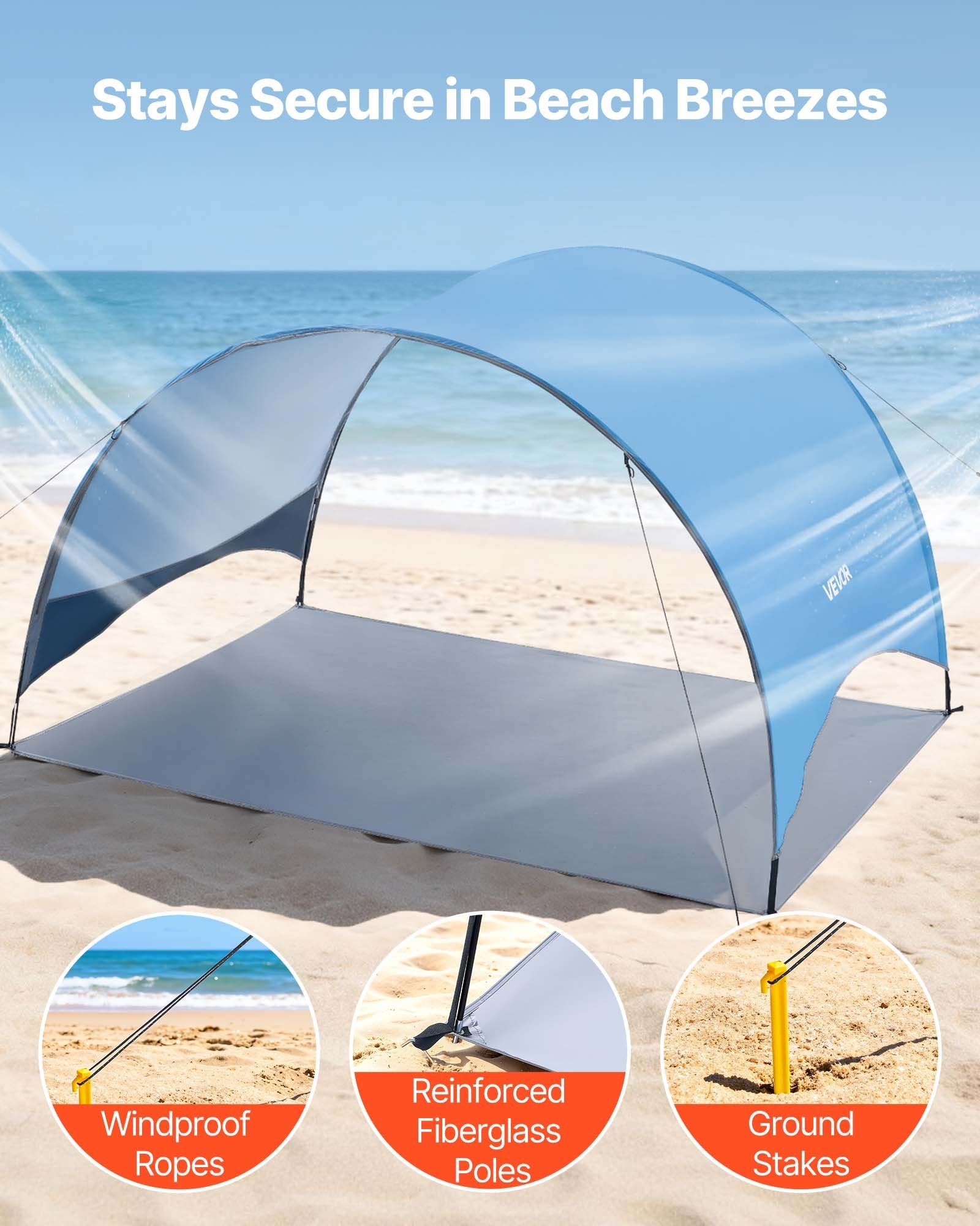 Paplūdimio palapinė VEVOR YL-beach12H, 4 asmenims