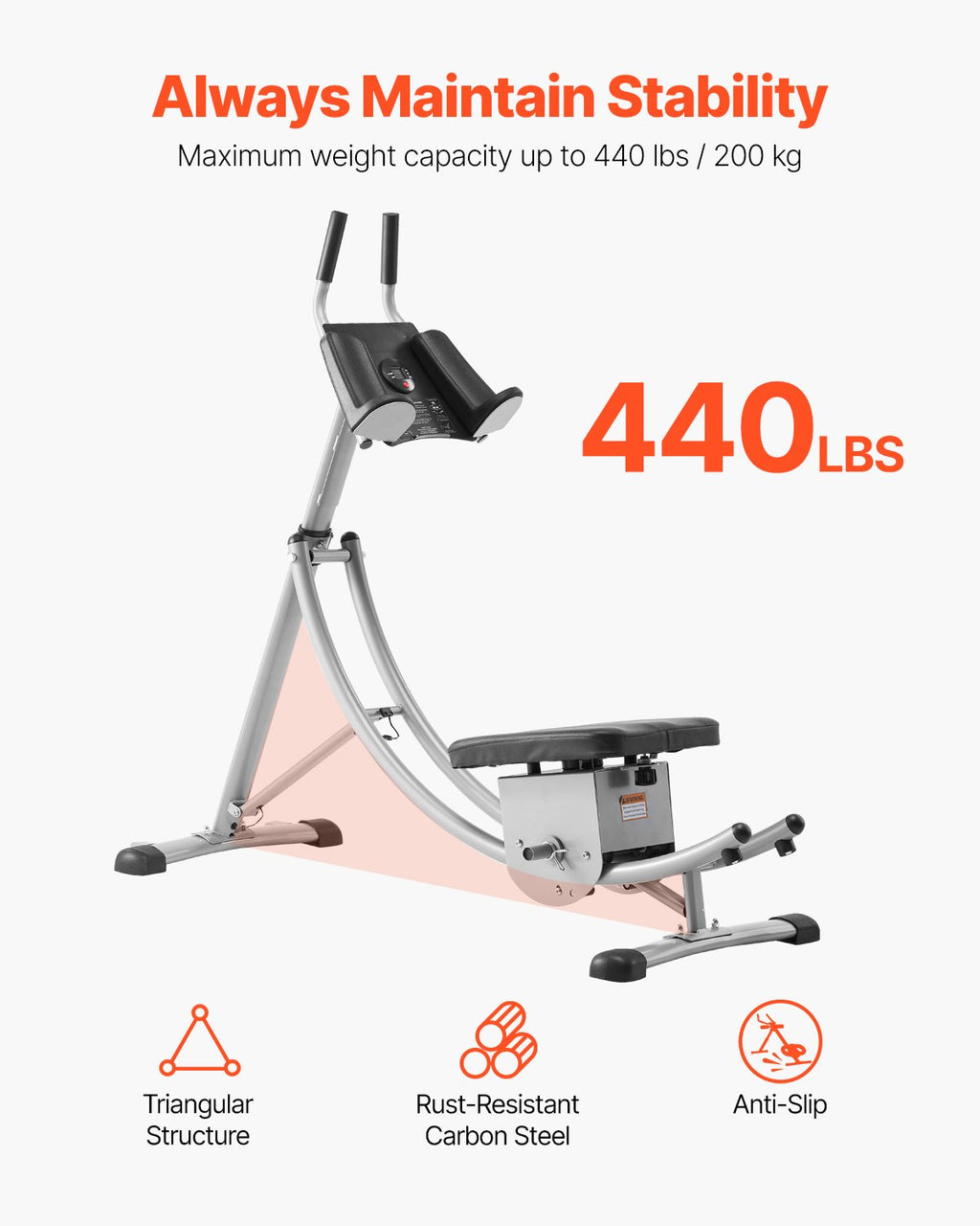 Pilvo preso treniruoklis VEVOR YN-388, 136 kg apkrova