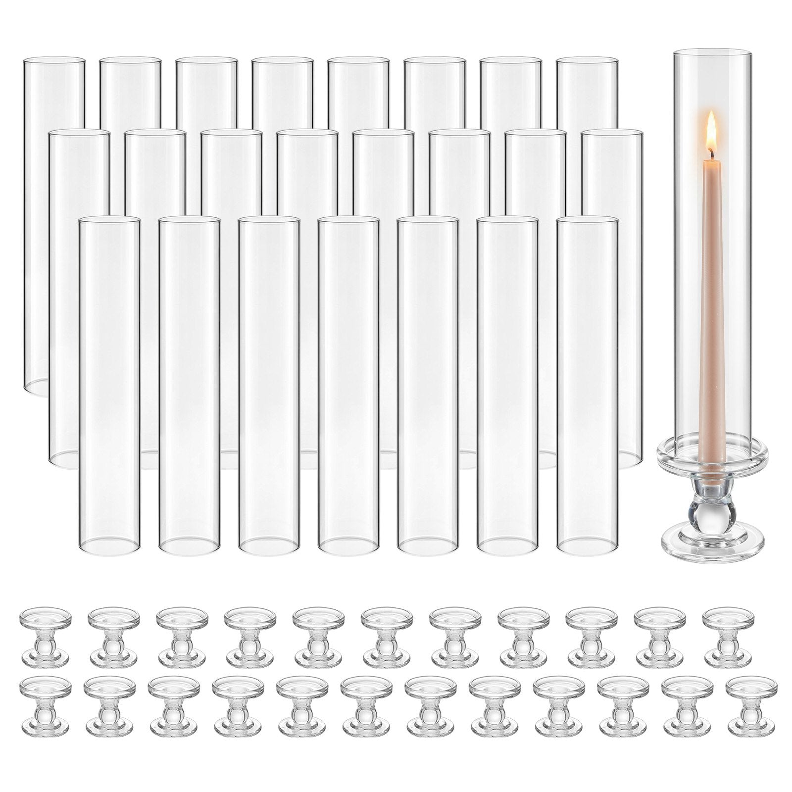 Žvakidžių rinkinys VEVOR LJL-8021, 24 vnt., 320 mm aukščio
