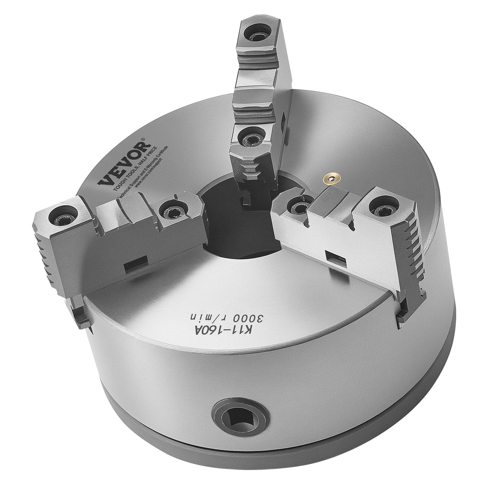 Trijų kumštelių tekinimo griebtuvas VEVOR K11 160A, 160 mm