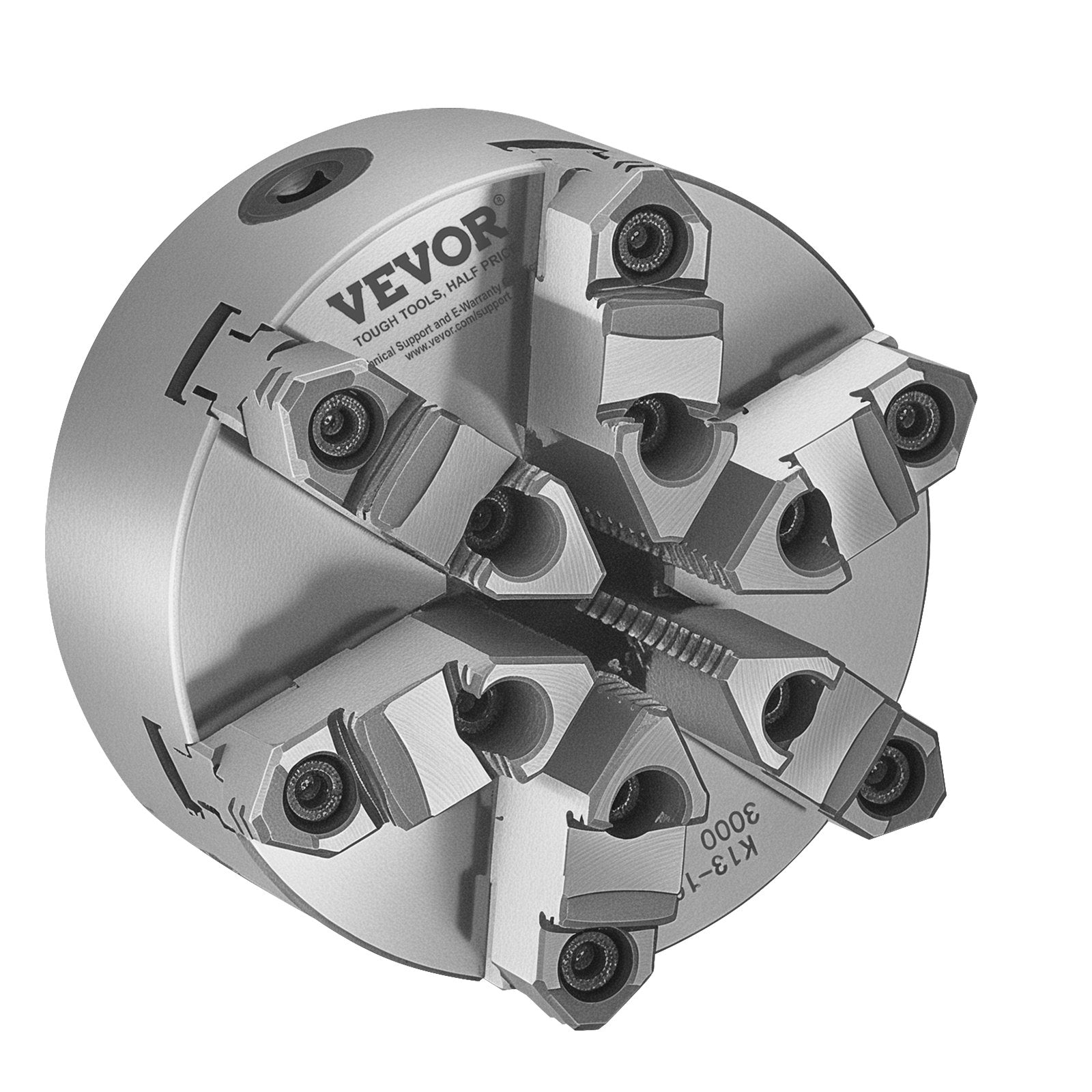 6 griebtuvų tekinimo staklių griebtuvas VEVOR K11 160A (D1-4), 160 mm