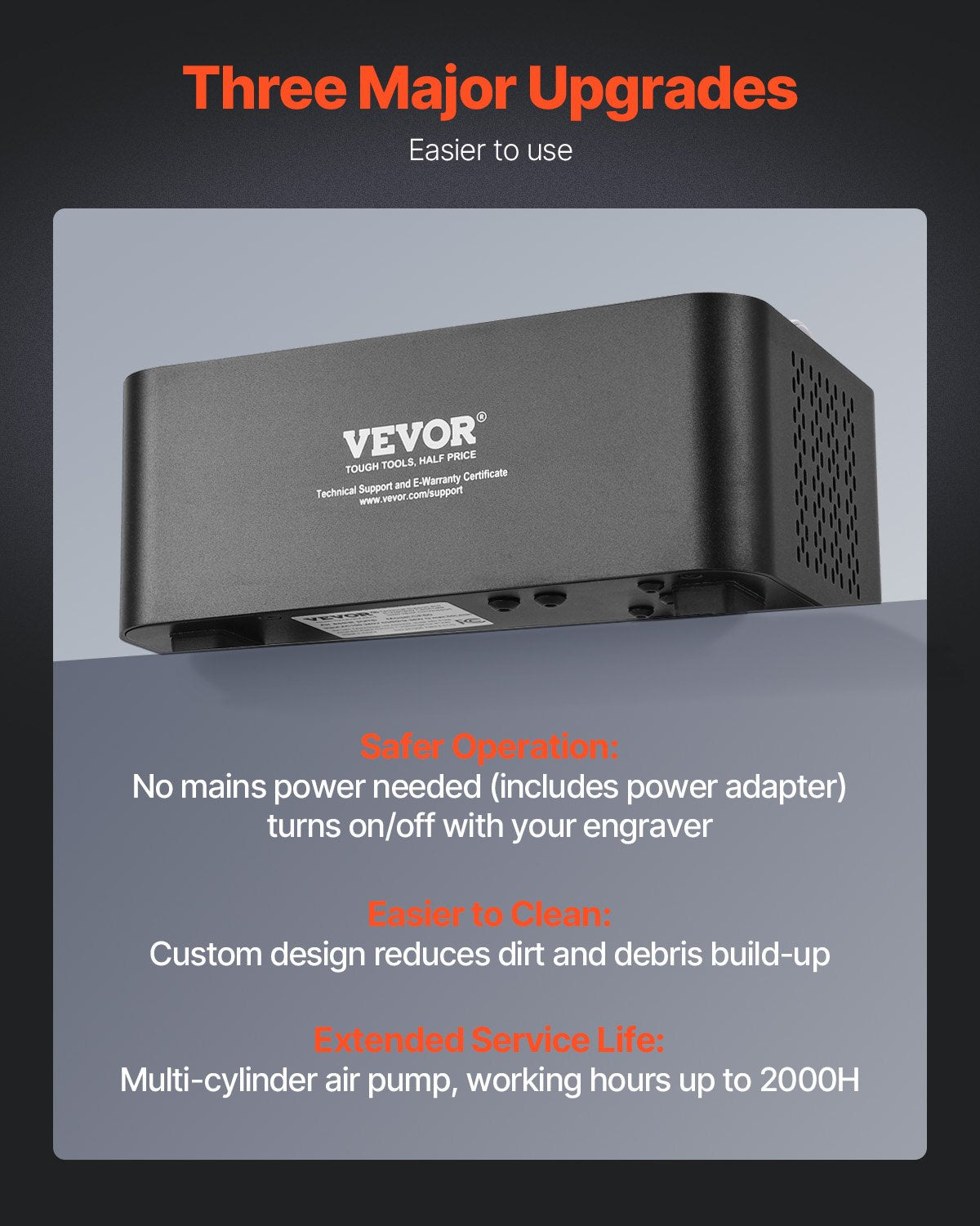 Oro srauto pagalbos sistema VEVOR CF60, 50 l/min