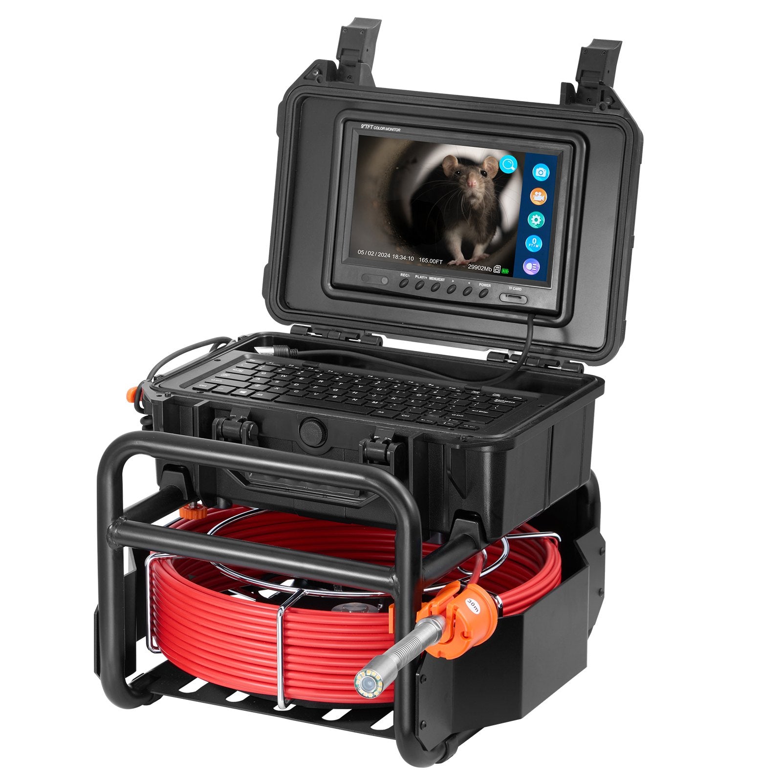 Kanalizacijos patikros kamera VEVOR WP9612FT, 50 m laidas