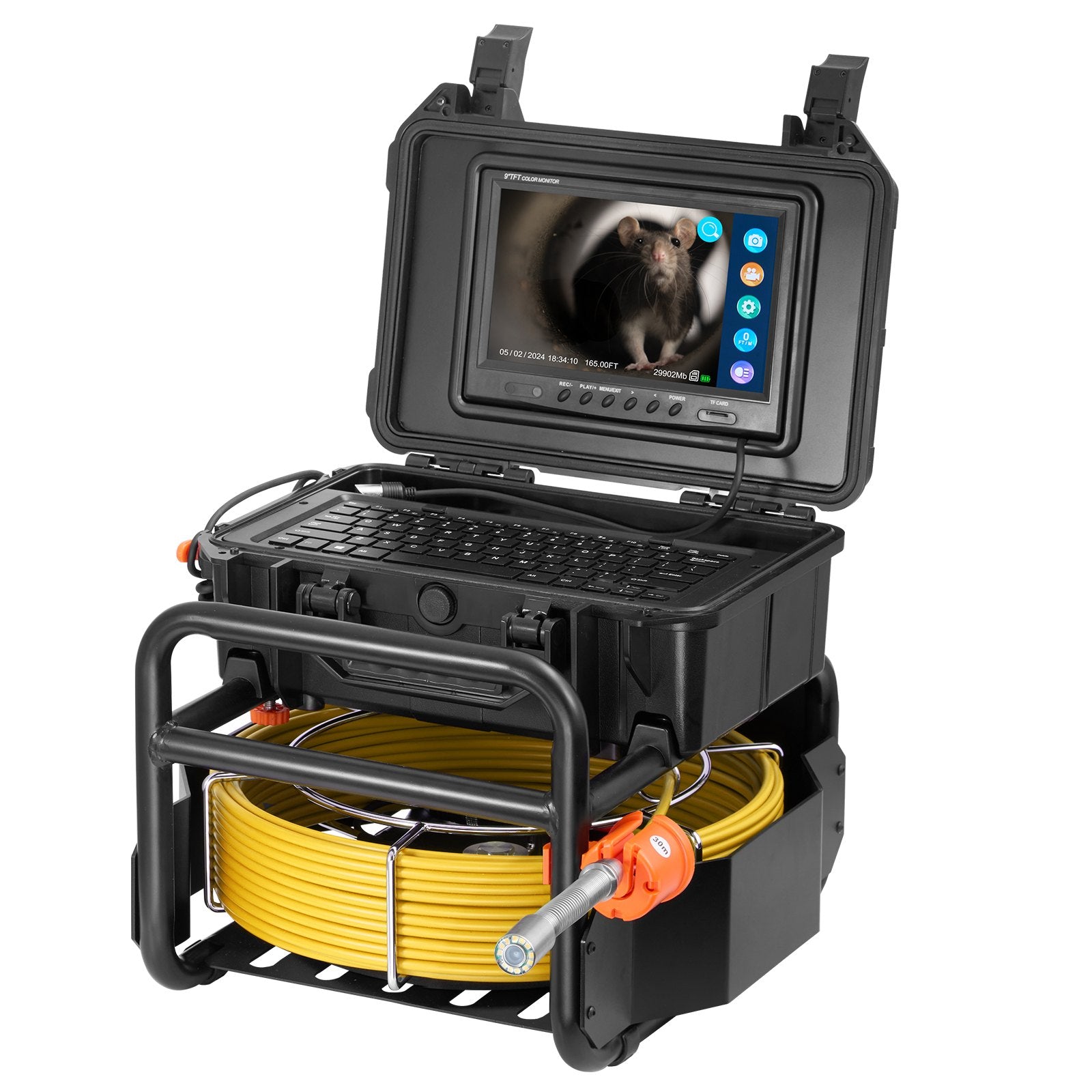 Vamzdynų patikros kamera VEVOR WP9612FT, 70 m kabelis
