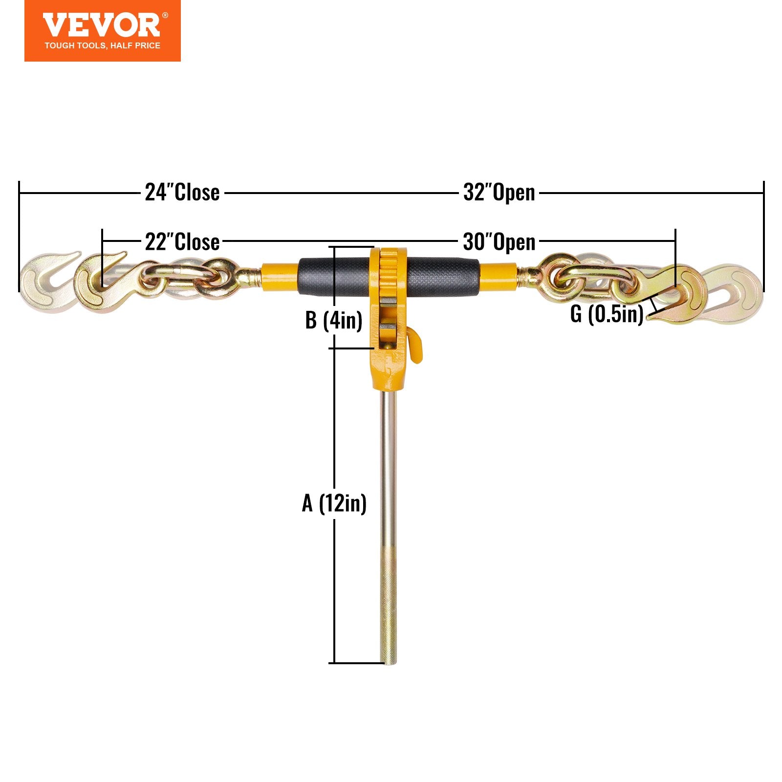 Grandinių įtempėjas VEVOR 5/16-3/8, 3220 kg apkrova