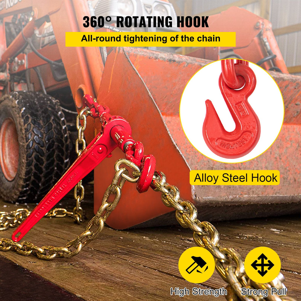 Grandinių įtempėjų rinkinis VEVOR VV-RB-4C, 2,45 t darbinė apkrova