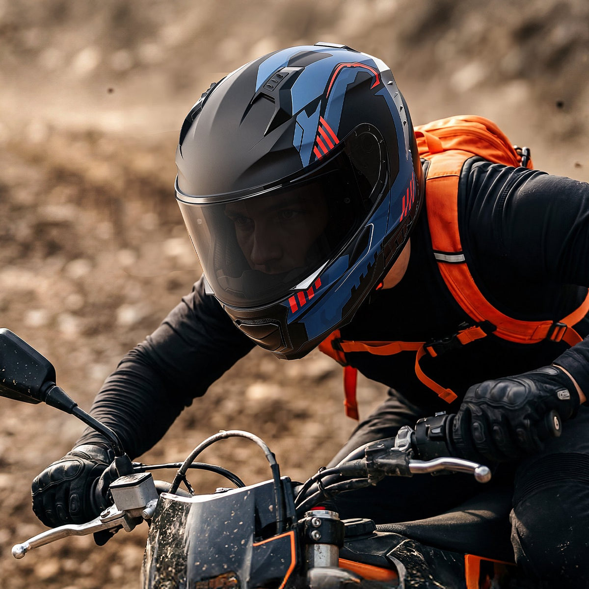 Modulinis motociklininko šalmas VEVOR V-80, XL dydis