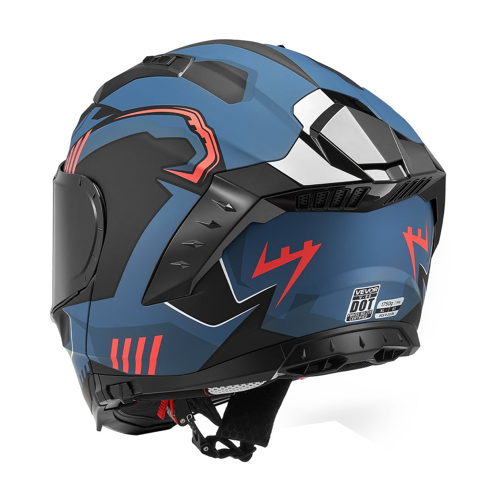 Modulinis motociklininko šalmas VEVOR V-80, XL dydis