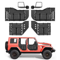 Vamzdinės durys visureigiams VEVOR Jeep Wrangler JL / Gladiator JT, 4 durų komplektas