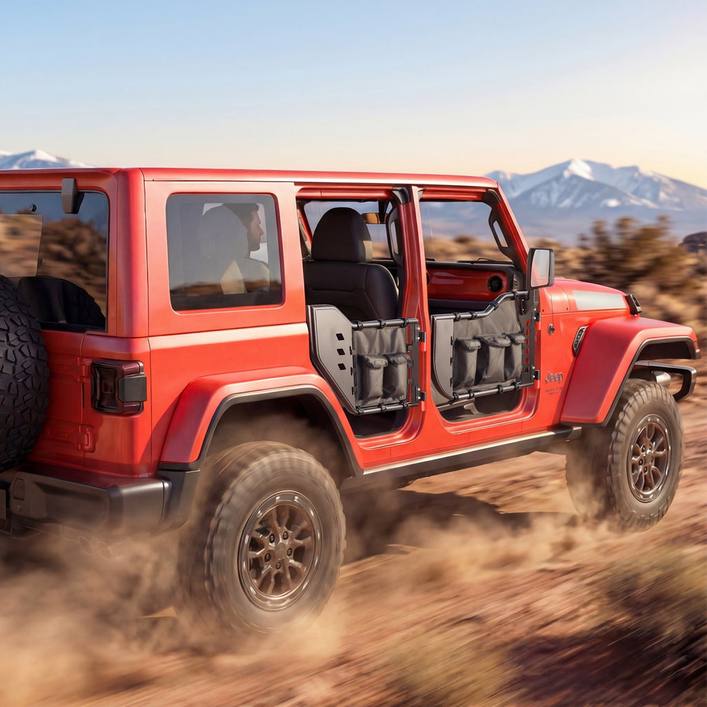 Vamzdinės durys visureigiams VEVOR Jeep Wrangler JL / Gladiator JT, 4 durų komplektas