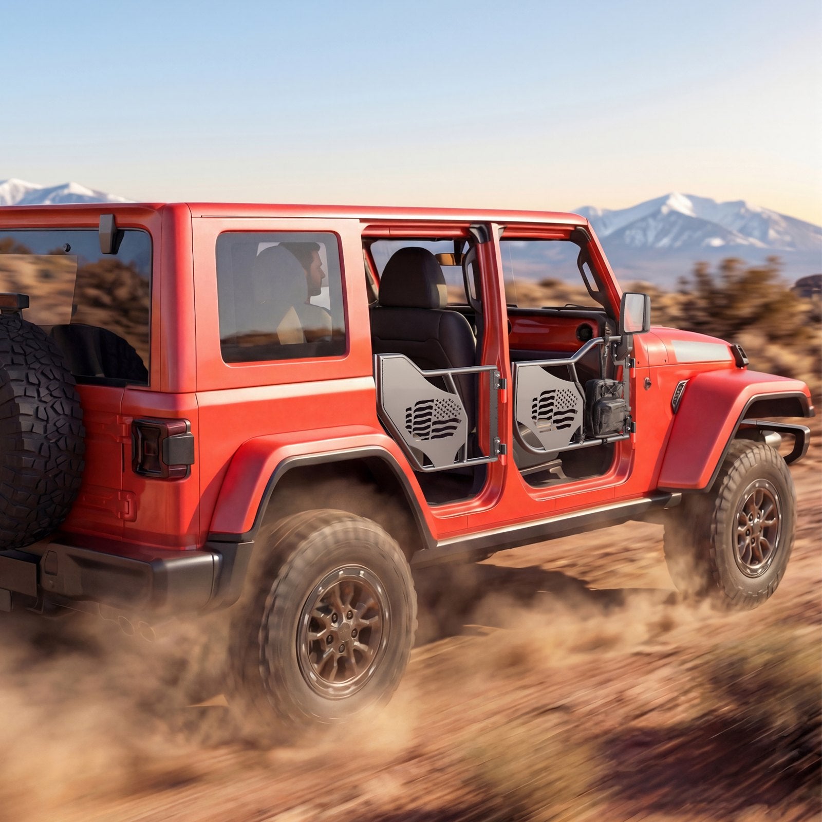 Vamzdinės durys VEVOR Jeep Wrangler JL / Gladiator JT, 4 durų komplektas