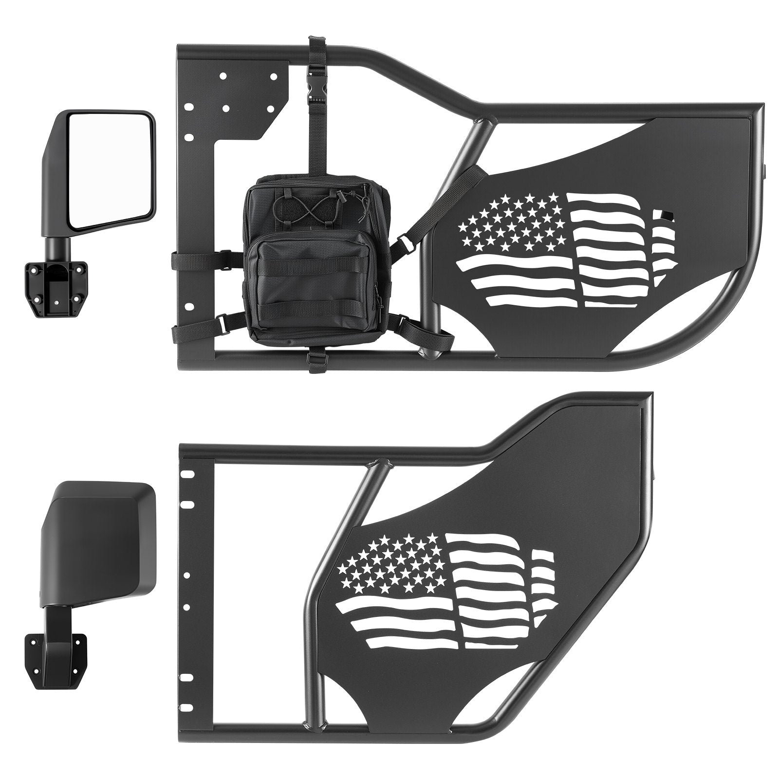 Vamzdinės durys VEVOR Jeep Wrangler JL / Gladiator JT, 4 durų komplektas