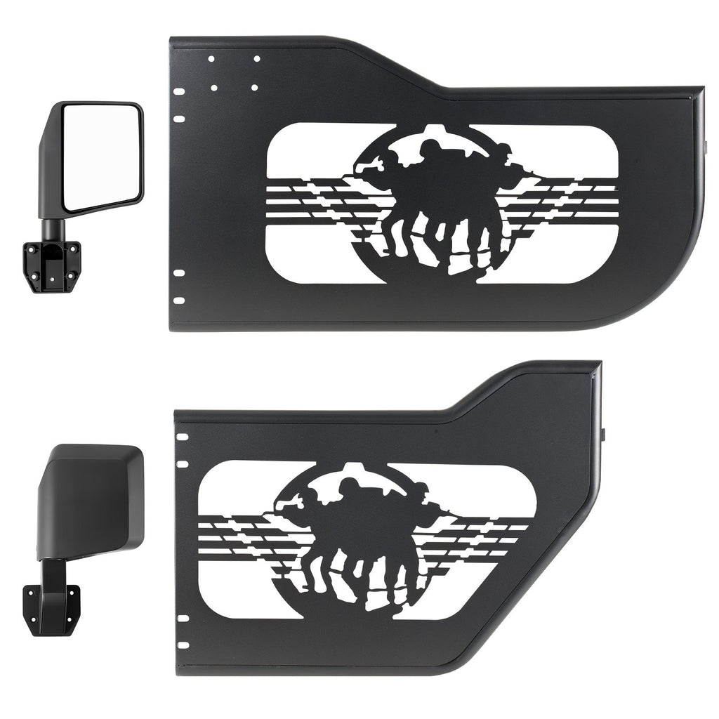 Vamzdinės durys visureigiams VEVOR Jeep Wrangler JL / Gladiator JT, 4 durų komplektas