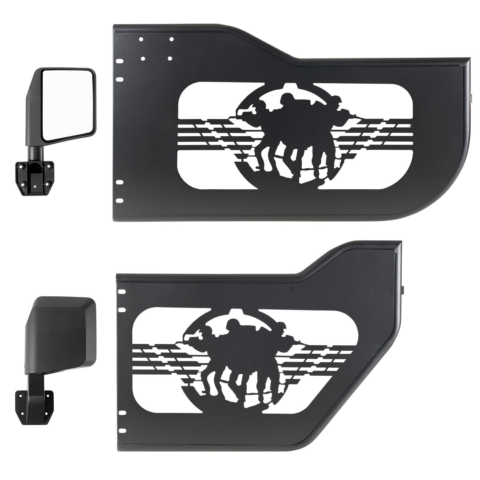 Vamzdinės durys visureigiams VEVOR Jeep Wrangler JL / Gladiator JT, 4 durų komplektas