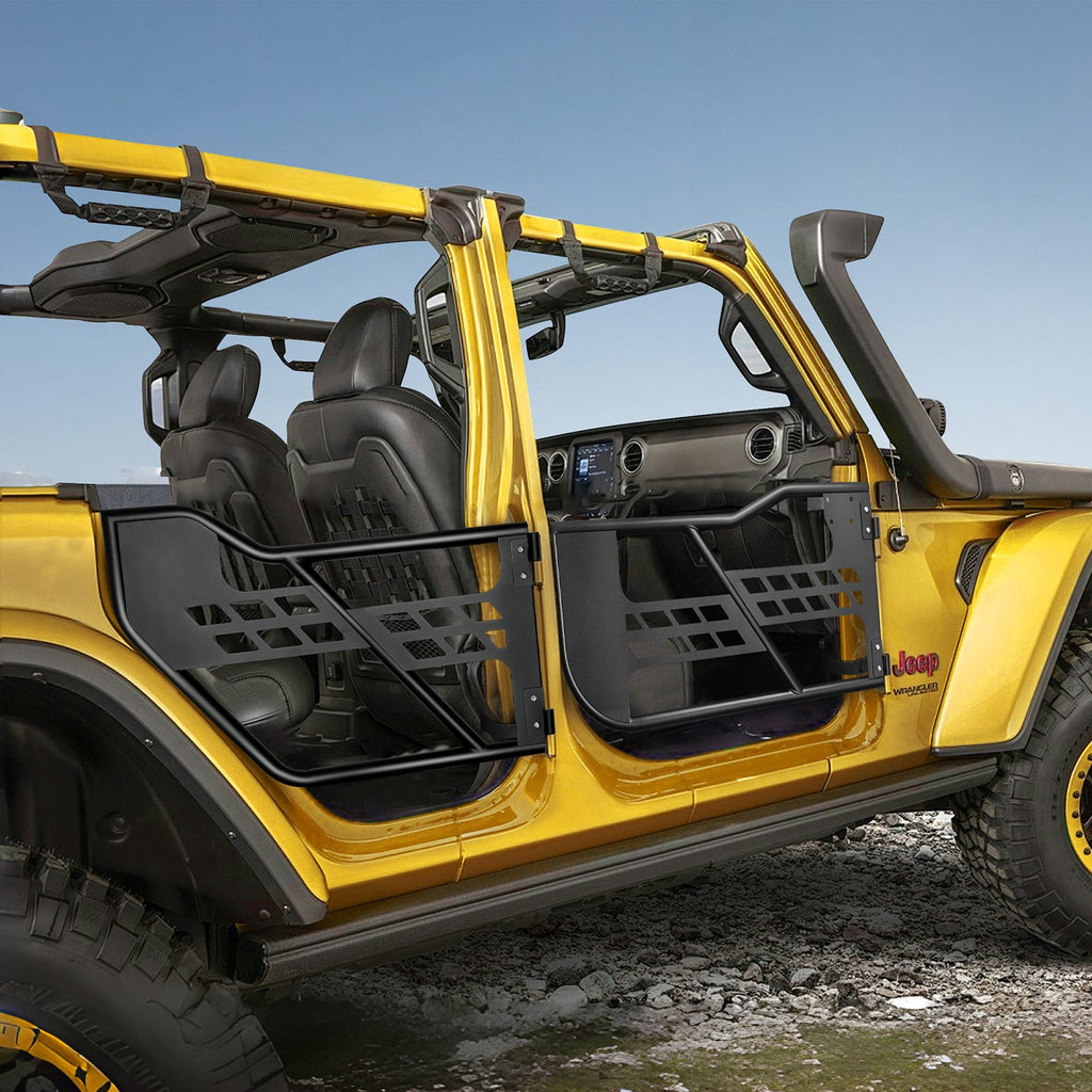 Vamzdinės durys visureigiams VEVOR Jeep Wrangler JL / Gladiator JT, 4 durų komplektas