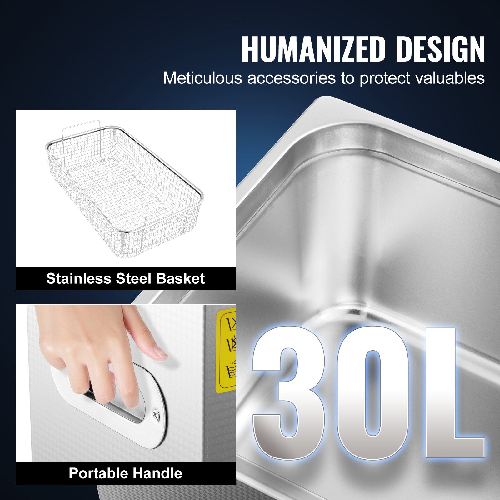 Ultragarsinė vonelė VEVOR Professional, 30 l