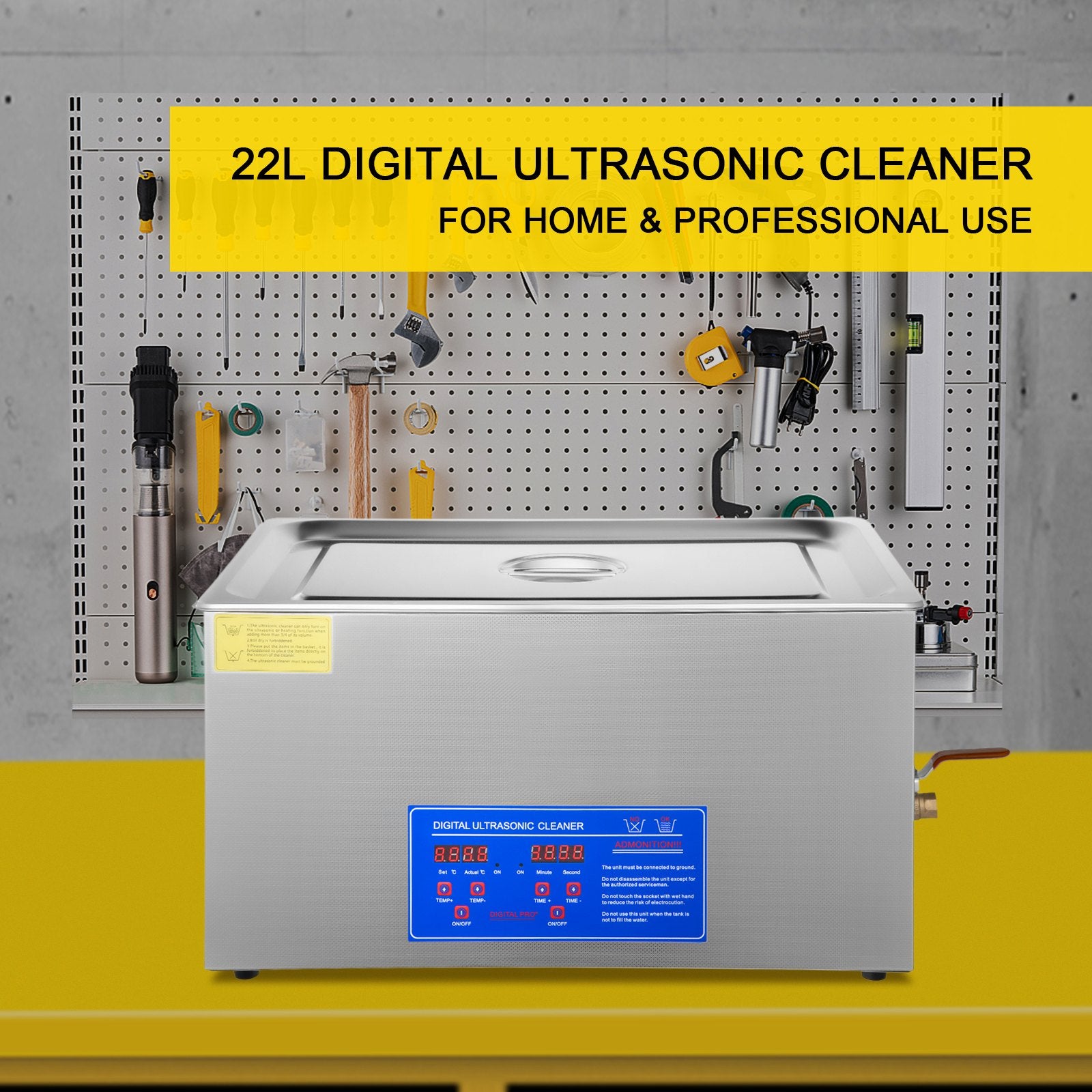Ultragarsinė valymo vonelė VEVOR 22L, 480W